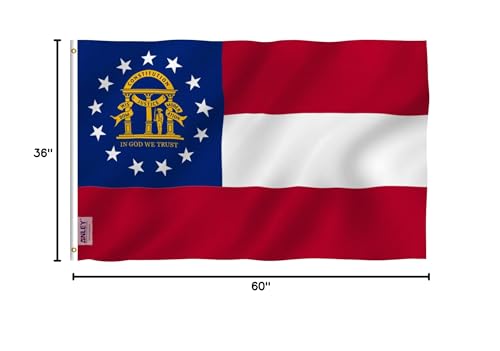 Anley Georgia flag with vivid print ideal for outdoor celebrations.