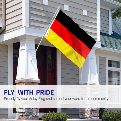 Anley Germany flag with canvas header for sturdy mounting outdoors.