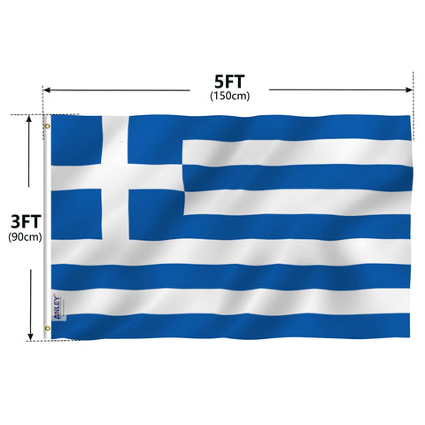 Anley Greece flag ideal for patios, balconies, and gardens.