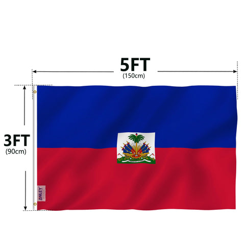 Anley Haiti flag packaging included, ready to display.