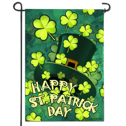 Anley Happy St Patrick's Day flag double sided for vivid garden display