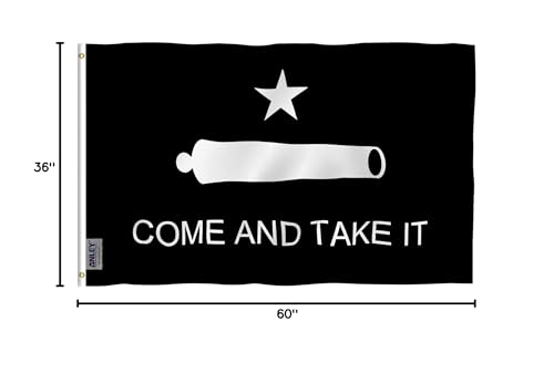 Anley Gonzales Come and Take It flag 3x5 black historical design