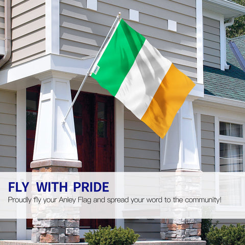 Anley Ireland flag close-up highlights canvas header and sturdy build.