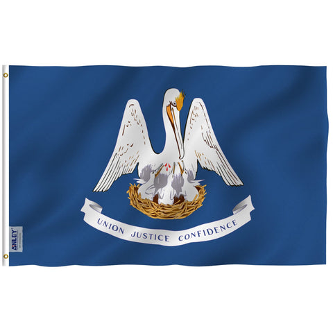Anley Louisiana State Flag Fly Breeze 3x5 main, vibrant color for outdoor display.