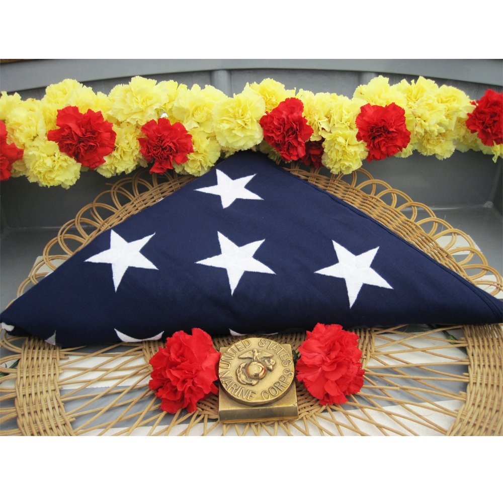 Anley memorial flag made of 100% cotton bunting with a natural feel