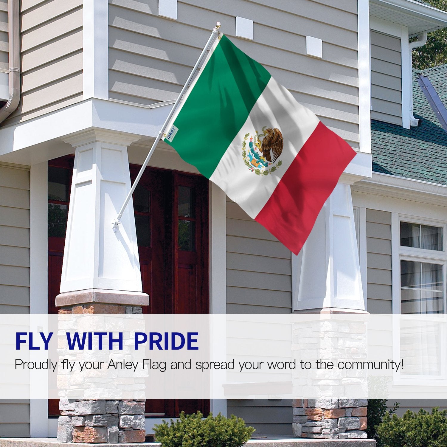 Anley Mexico flag canvas header enabling sturdy mounting