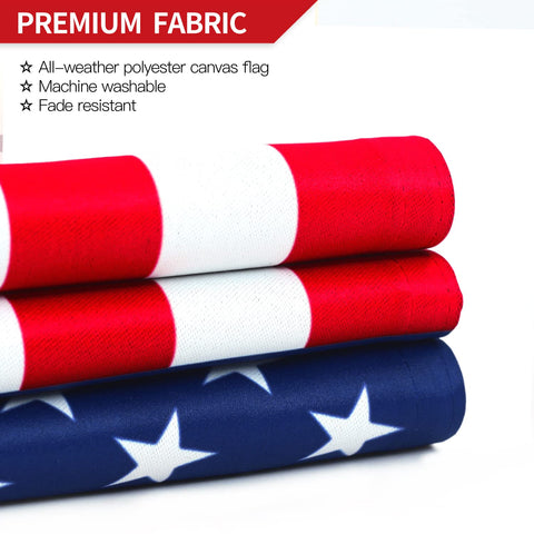 Anley official patriotic pattern flag delivers crisp print and authentic design