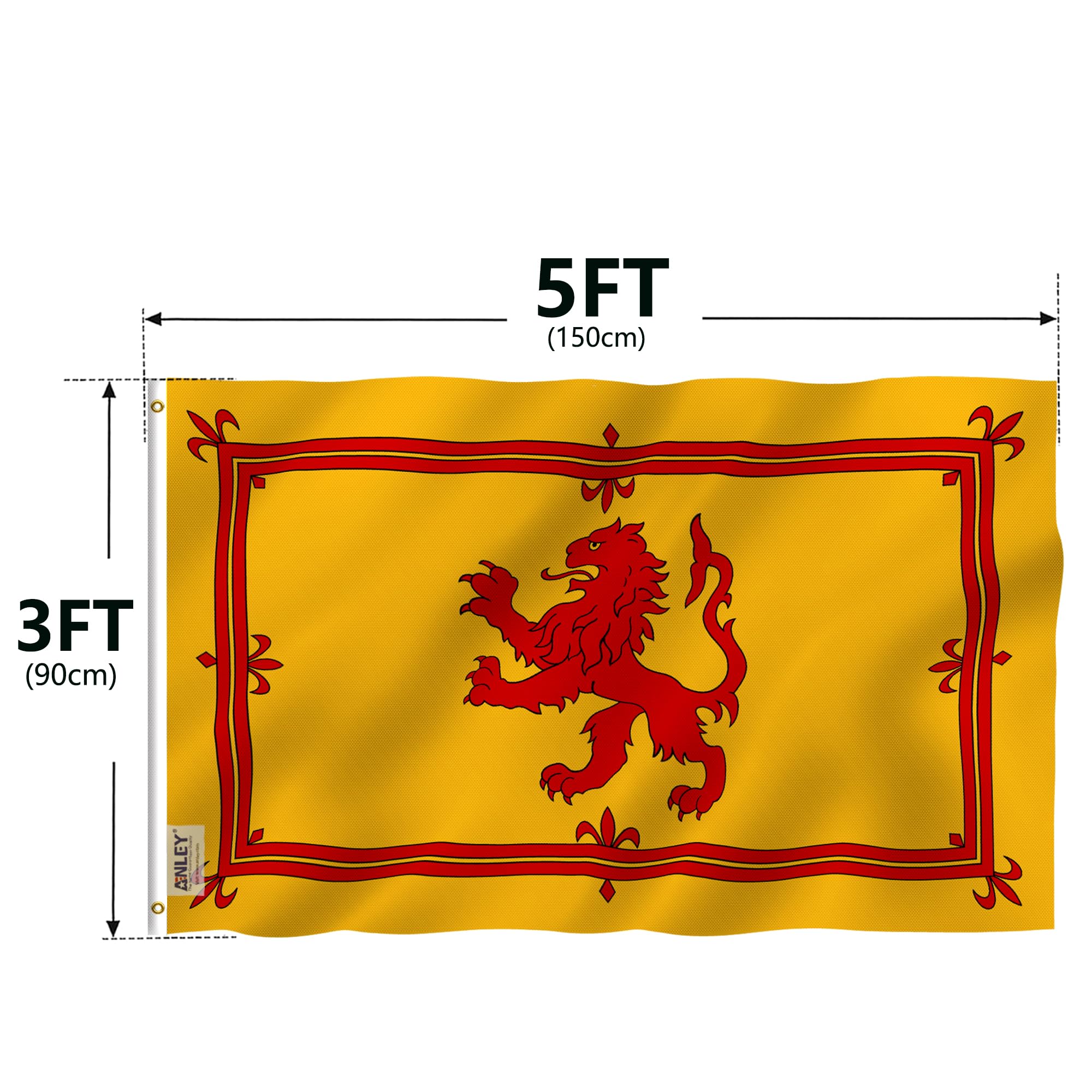Anley packaging image of the 3x5 flag ready to hang