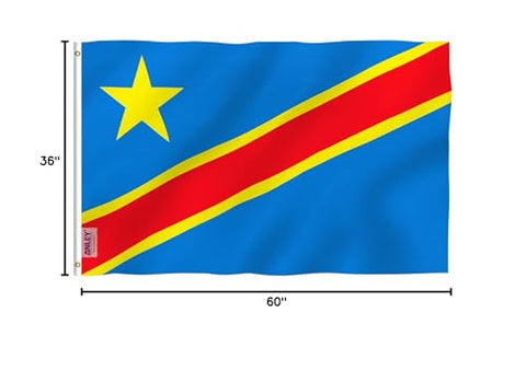 One 3x5 Congo flag packaged by Anley for delivery.