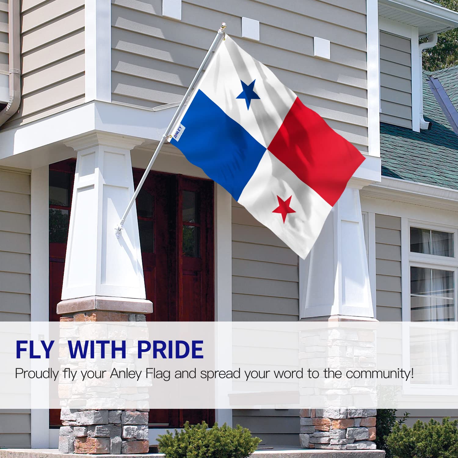 Anley Panama flag with fade-proof dye for outdoor color