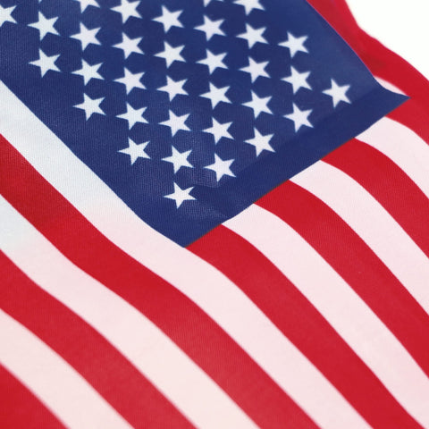 Anley patriotic string flags offer UV fade resistance for durable daytime outdoor displays.