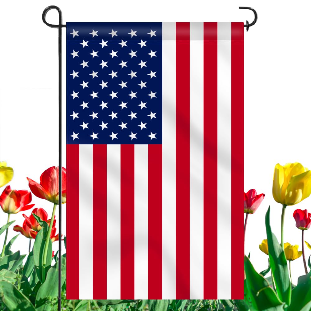 Anley patriotic US garden flag front view with bright double-sided print