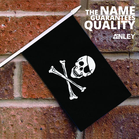 Anley Pirate Mini Flag 5x8 inches offers compact, handheld celebration gear.