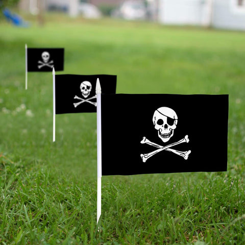 Anley Pirate Mini Flag fade-resistant dyes ensure vivid visuals in sunny events.
