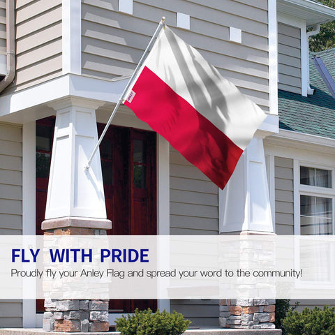 Anley Poland flag fade-proof print remains vivid in sunlight.