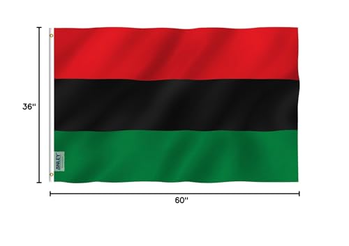 Close-up of polyester fabric on Anley Afro flag highlighting durable material
