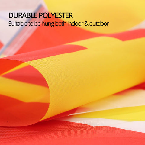 Anley polyester UV fade resistant flags maintain bright color through sun exposure