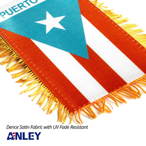 Anley premium quality Puerto Rico flag with double-stitched edges.