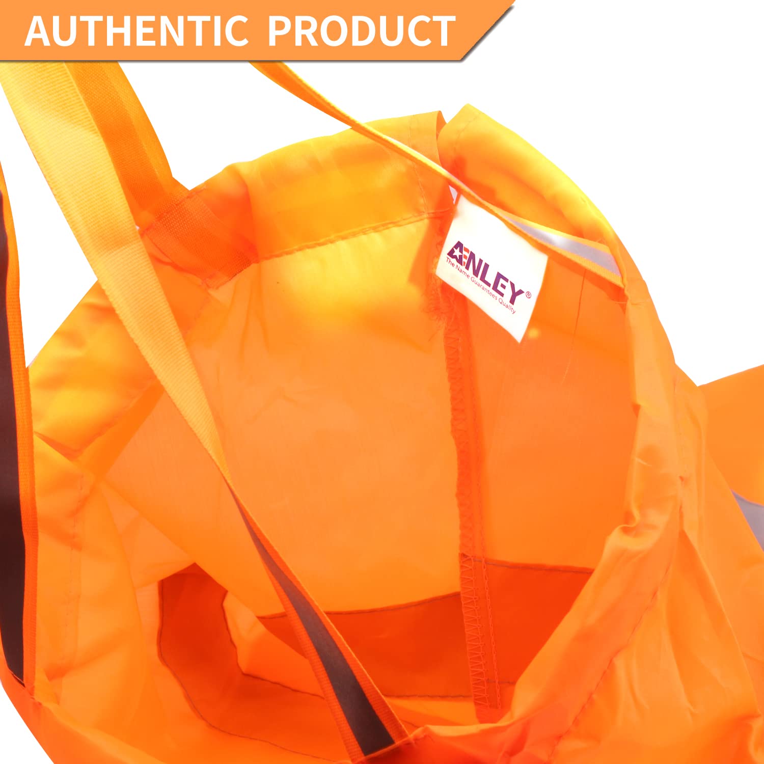 Anley ripstop orange windsock fabric detail for durable field use.