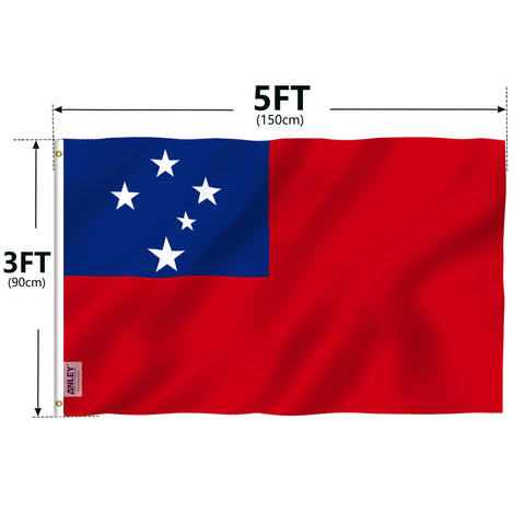 Anley Samoa flag packaging includes one 3x5 ft flag.