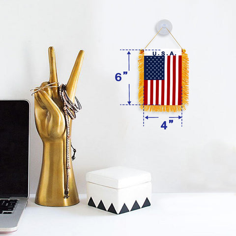 Anley sateen finish fringe flag adds subtle shine in sunlight.
