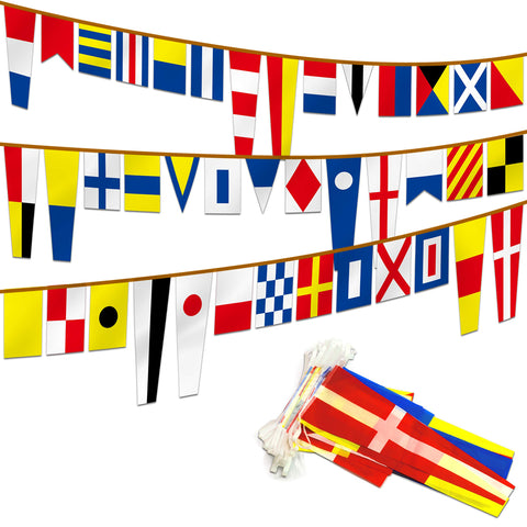Anley signal flags collection banner vibrant colors for nautical themed parties and home decor