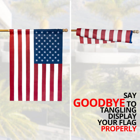 Anley 56inch length flagpole supports standard 3x5 ft flags