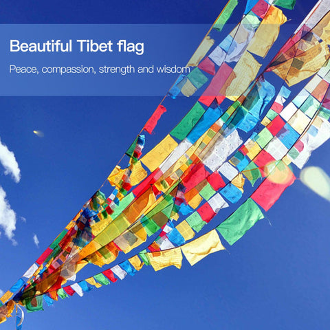Tibetan Buddhist tradition-inspired flag design makes a thoughtful gift for decor and mindfulness.