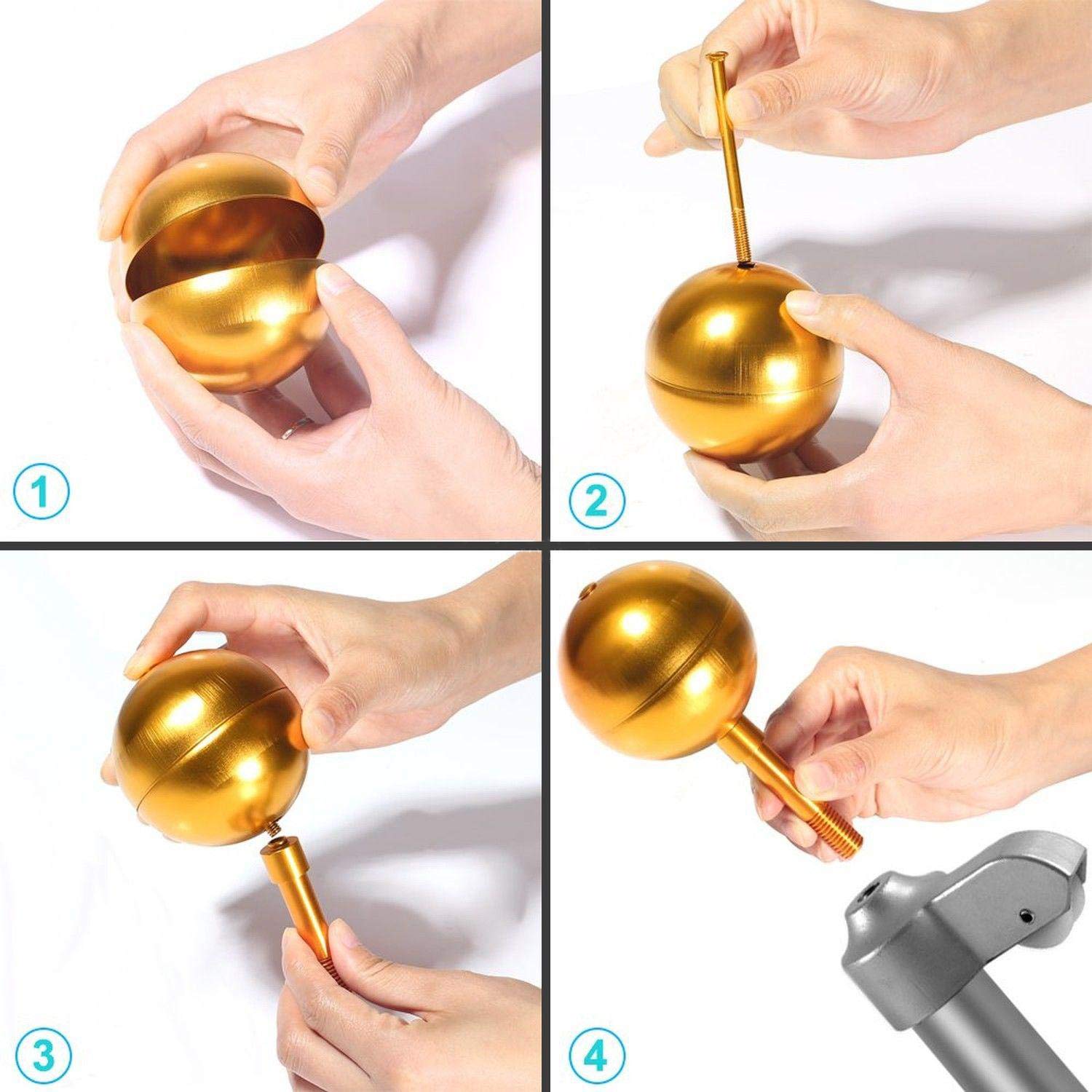Anley topper with 0.5-13 NC thread for standard US toppers.