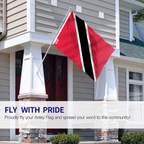 Anley Trinidad and Tobago flag close-up shows vivid print for outdoor use