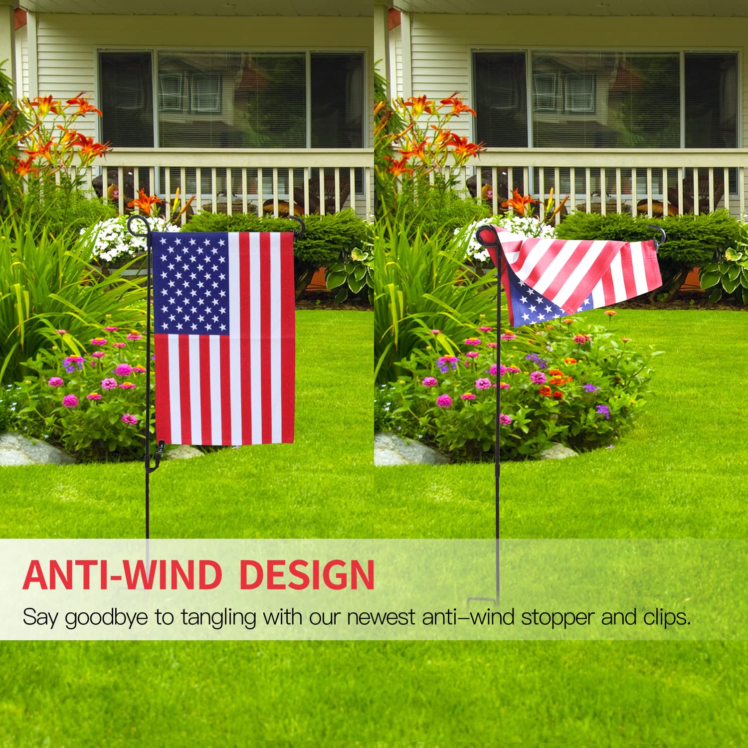 Anley upgraded 10-piece set covers five flag poles with durable performance.