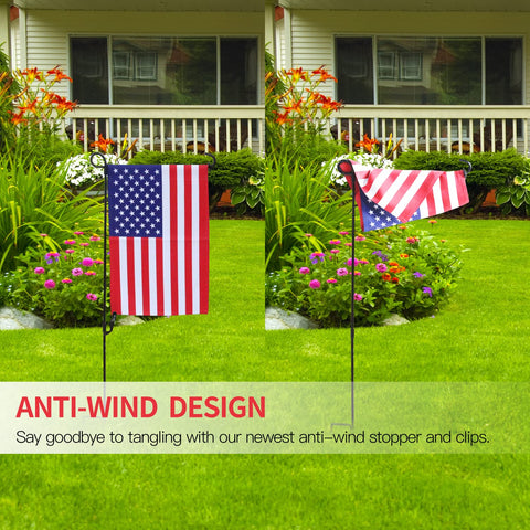 Anley upgraded 10-piece set covers five flag poles with durable performance.