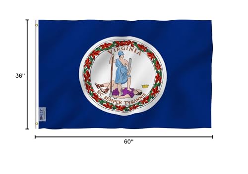 Anley 3x5 Virginia flag designed for gentle wind displays.