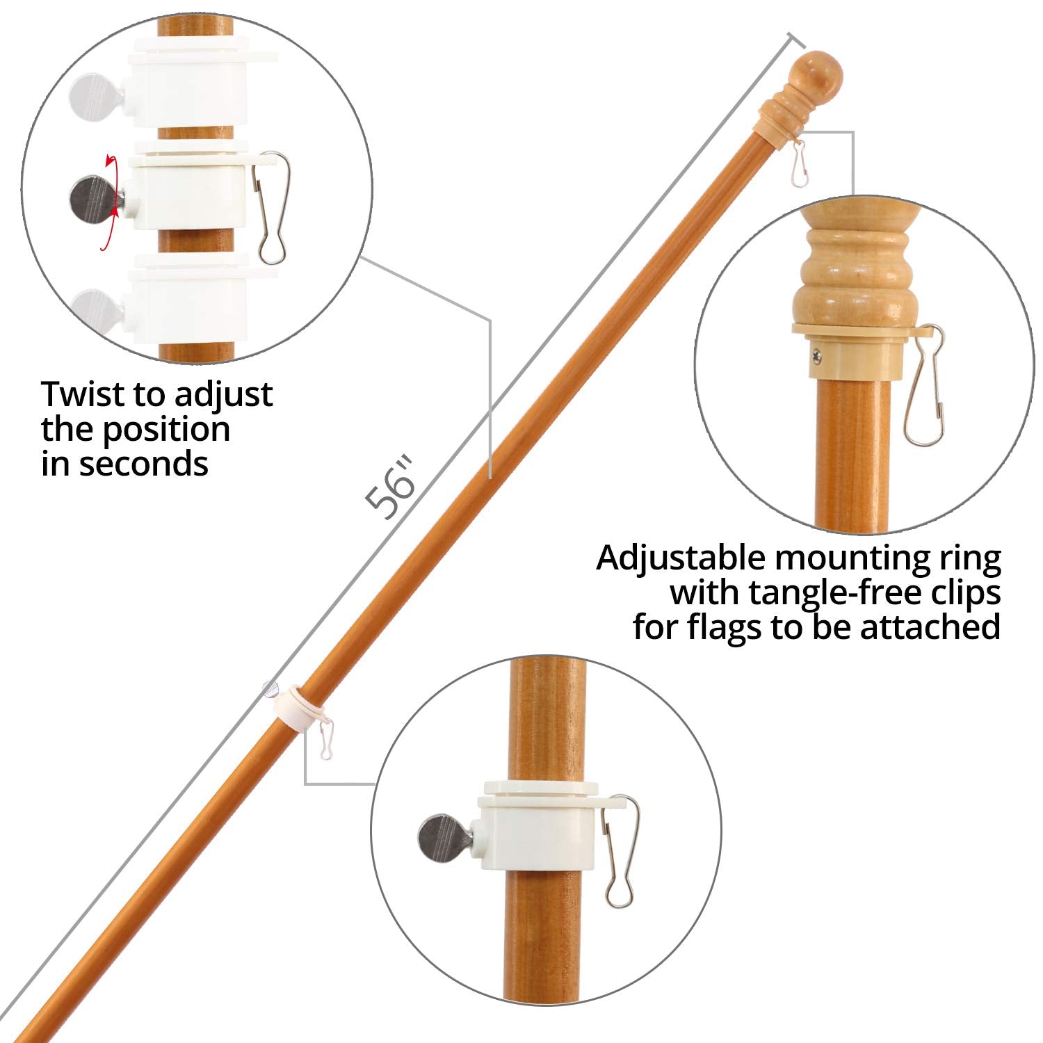 Anley wall-mount bracket compatible design for quick installation