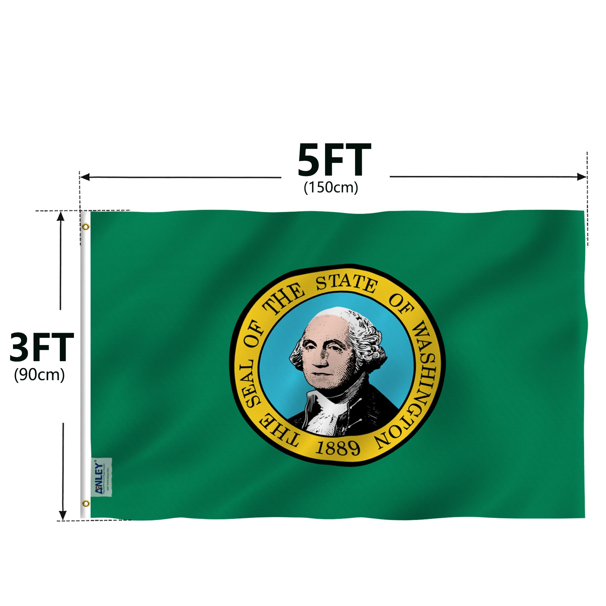 Anley Washington State flag suitable for outdoor porch display
