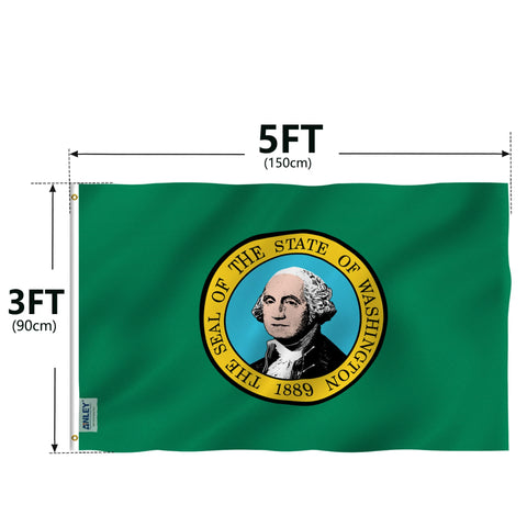 Anley Washington State flag suitable for outdoor porch display