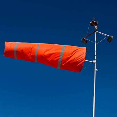 Anley windsock in vivid orange for high-visibility outdoors.