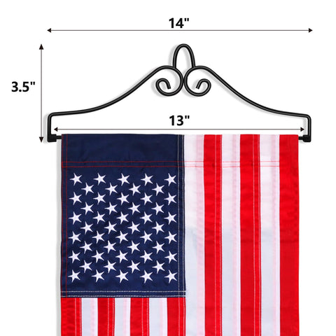 Anley garden flag hanger with welded joints for enhanced durability in all weather