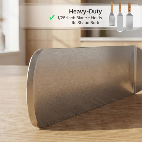 Anmarko hamburger turner in stainless steel with balanced grip