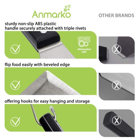 Anmarko oversized pancake flipper ideal for pancakes, burgers, and eggs