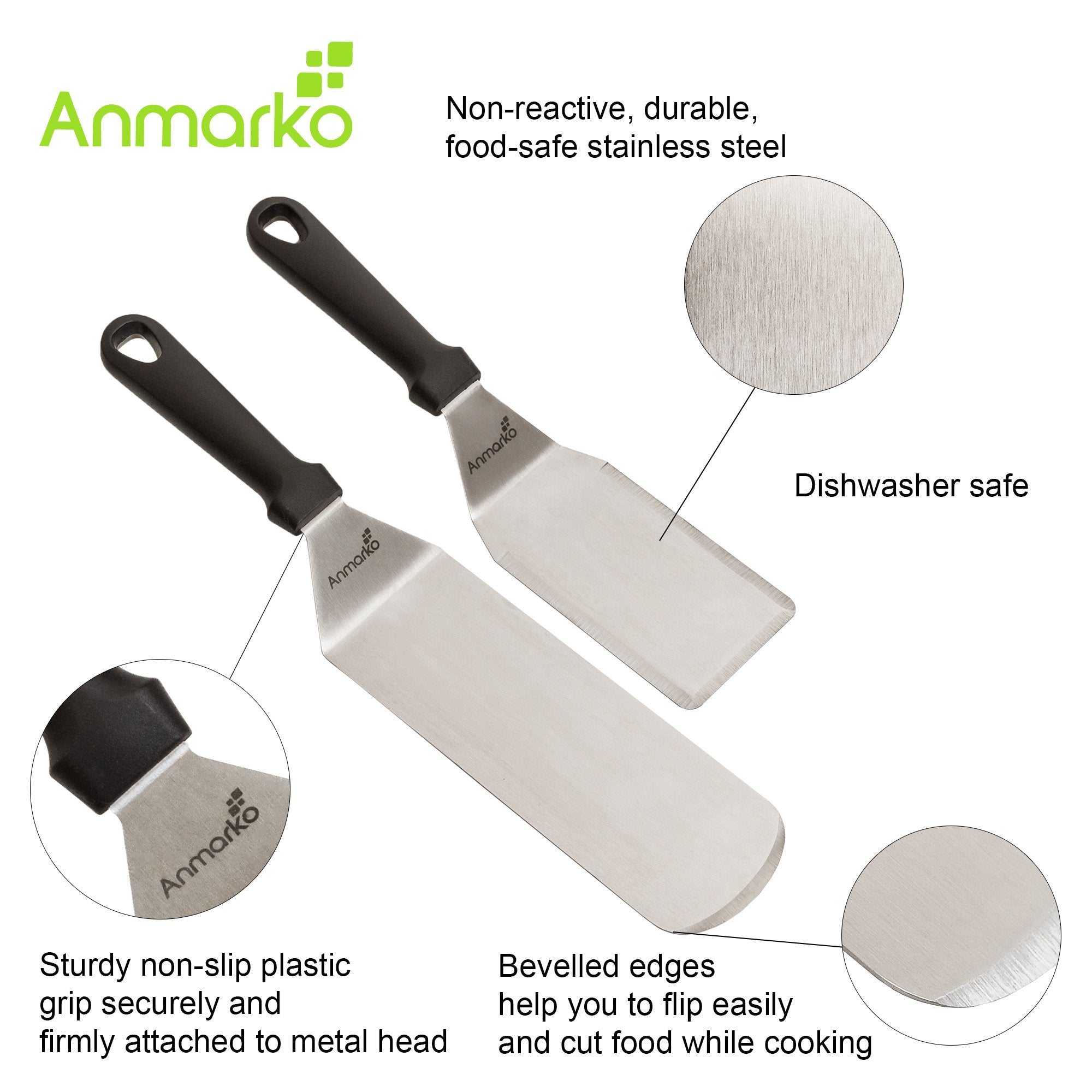 Anmarko griddle scraper cleans griddles quickly with beveled edges for effective scraping