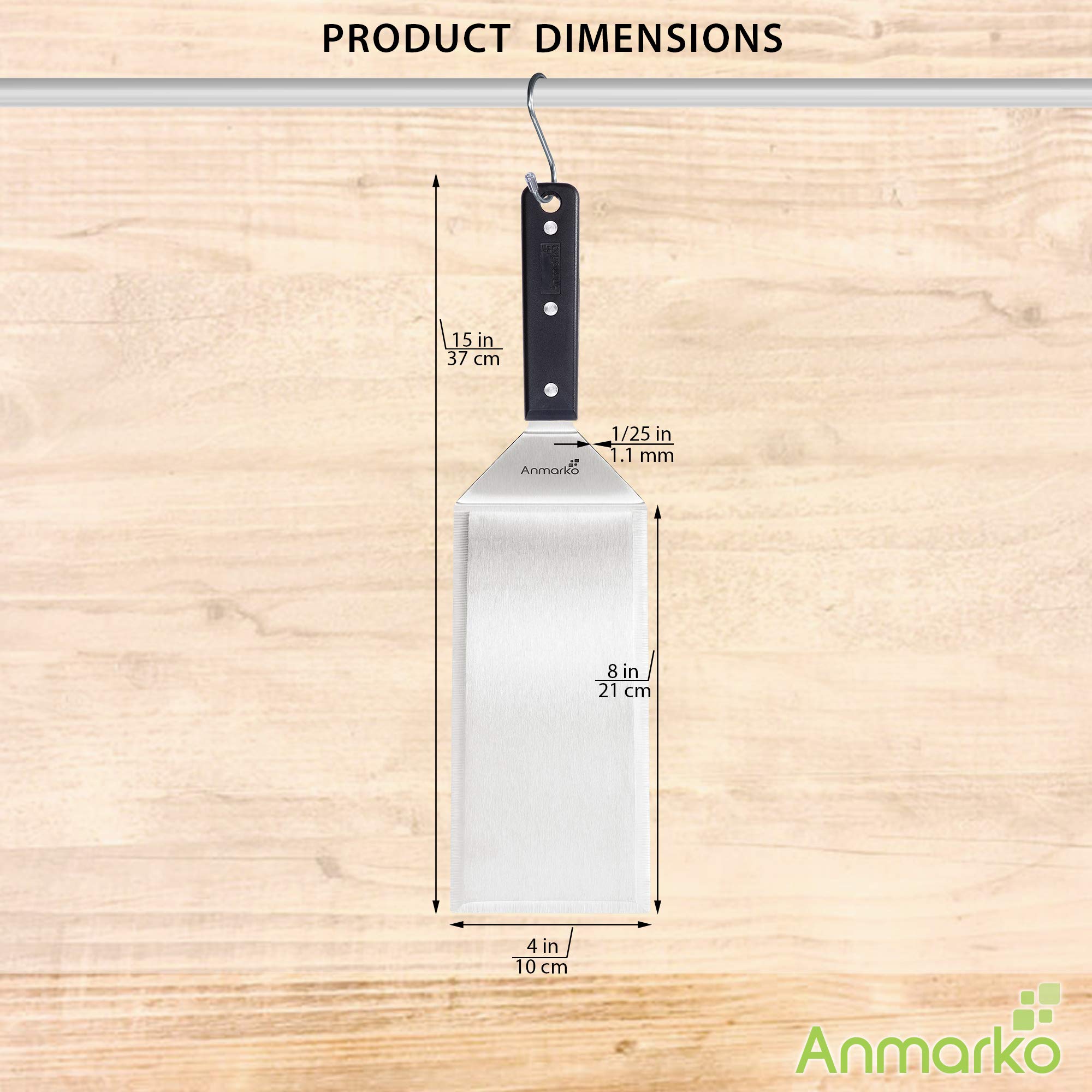 Anmarko teppanyaki spatula suitable for hibachi-style and outdoor grilling