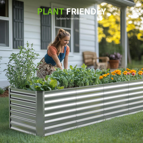 Anmiro 8x2x2ft planter kit featuring wing-nut assembly for quick setup.