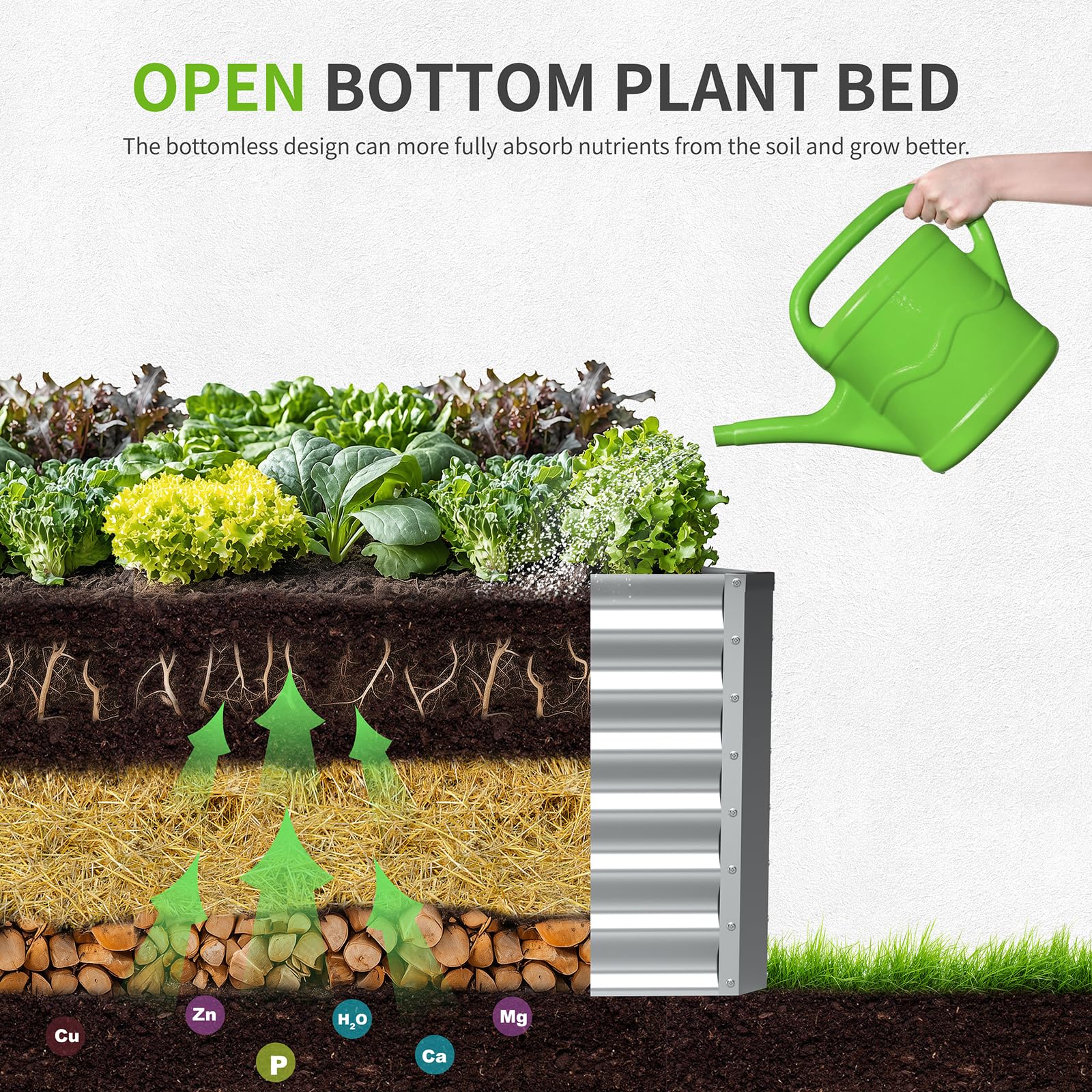Anmiro raised bed with interlocking panels for compact, durable construction.
