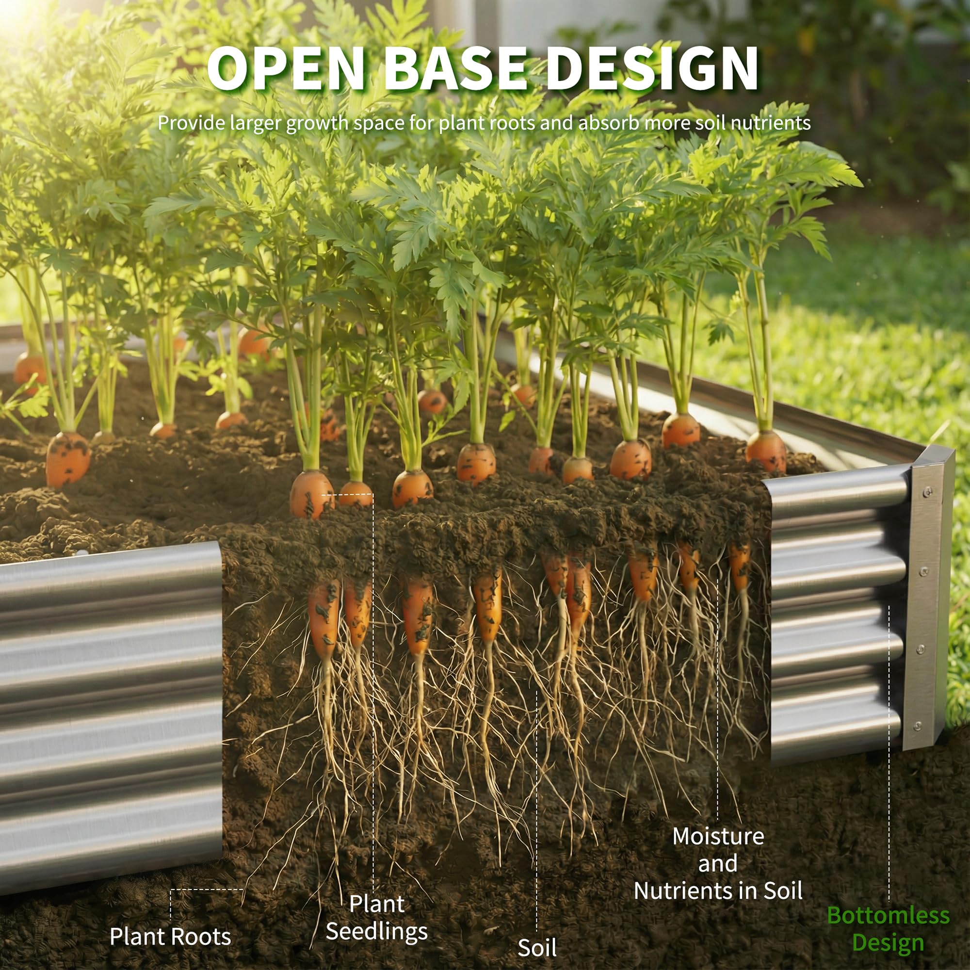 Anmiro raised bed in flower border arrangement for aesthetic display