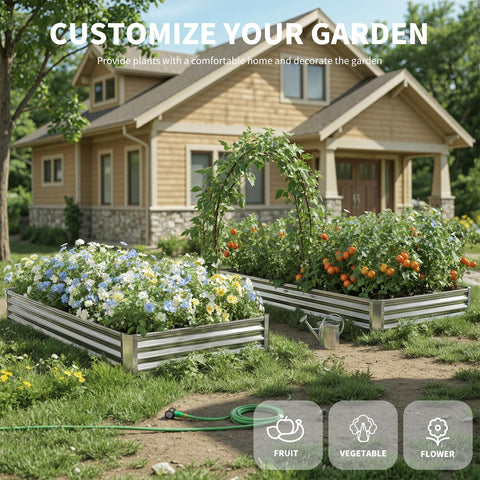 Anmiro galvanized raised bed open base detail promotes drainage and root health