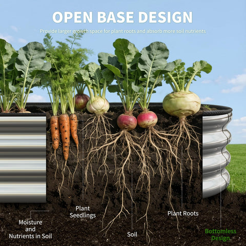 Anmiro safety edges ensure family-friendly gardening around the bed