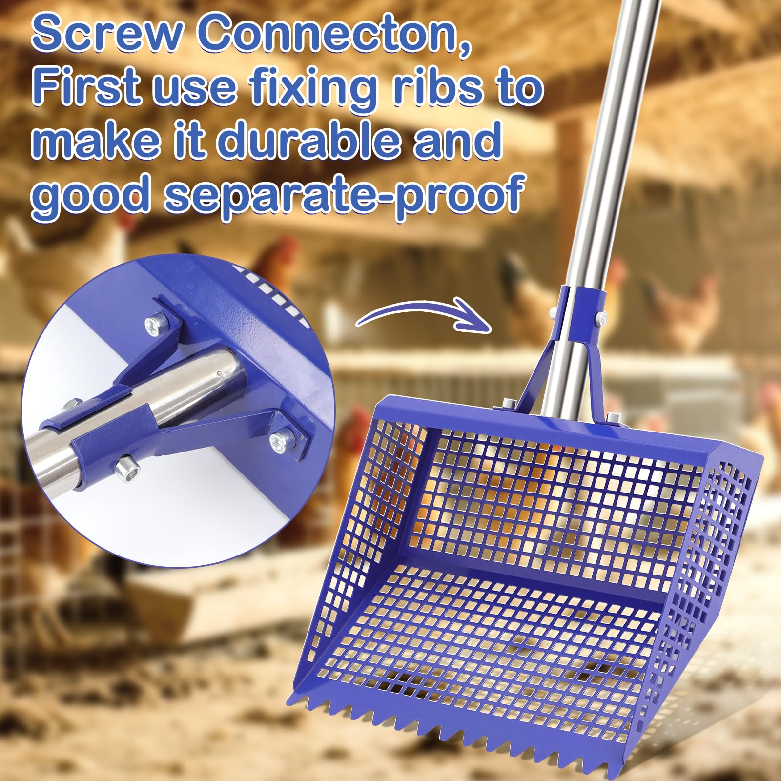 ANNDING rust-proof stainless-steel assembly resists corrosion during outdoor use.