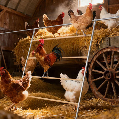 ANNDING easy-clean materials simplify sanitation in the coop and run