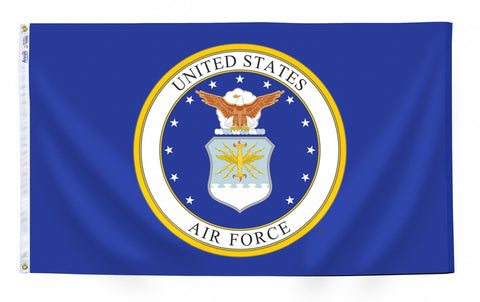 Annin Flagmakers air force flag 3x5 on display, outdoor-ready with lasting color.